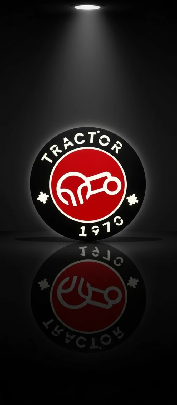 لوگو چوبی تراکتور MDF